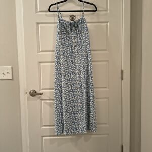 Blue Floral Maxi Dress